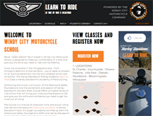 Tablet Screenshot of chicagomotorcycleschool.com